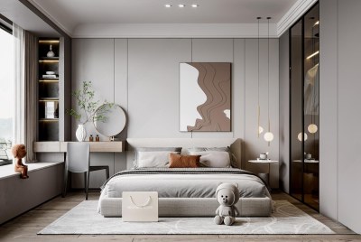 现代家居卧室3D模型下载